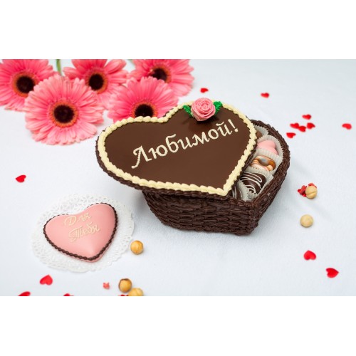 Шоколадная шкатулка Сердце 800 гр